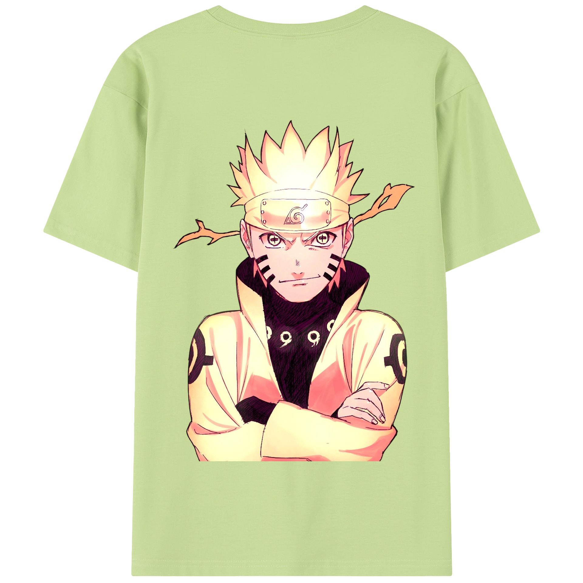 （画像用） NARUTO -ナルト- うずまき ナルト Uzumaki Naruto 綿100％半袖Tシャツ（背面プリント）
